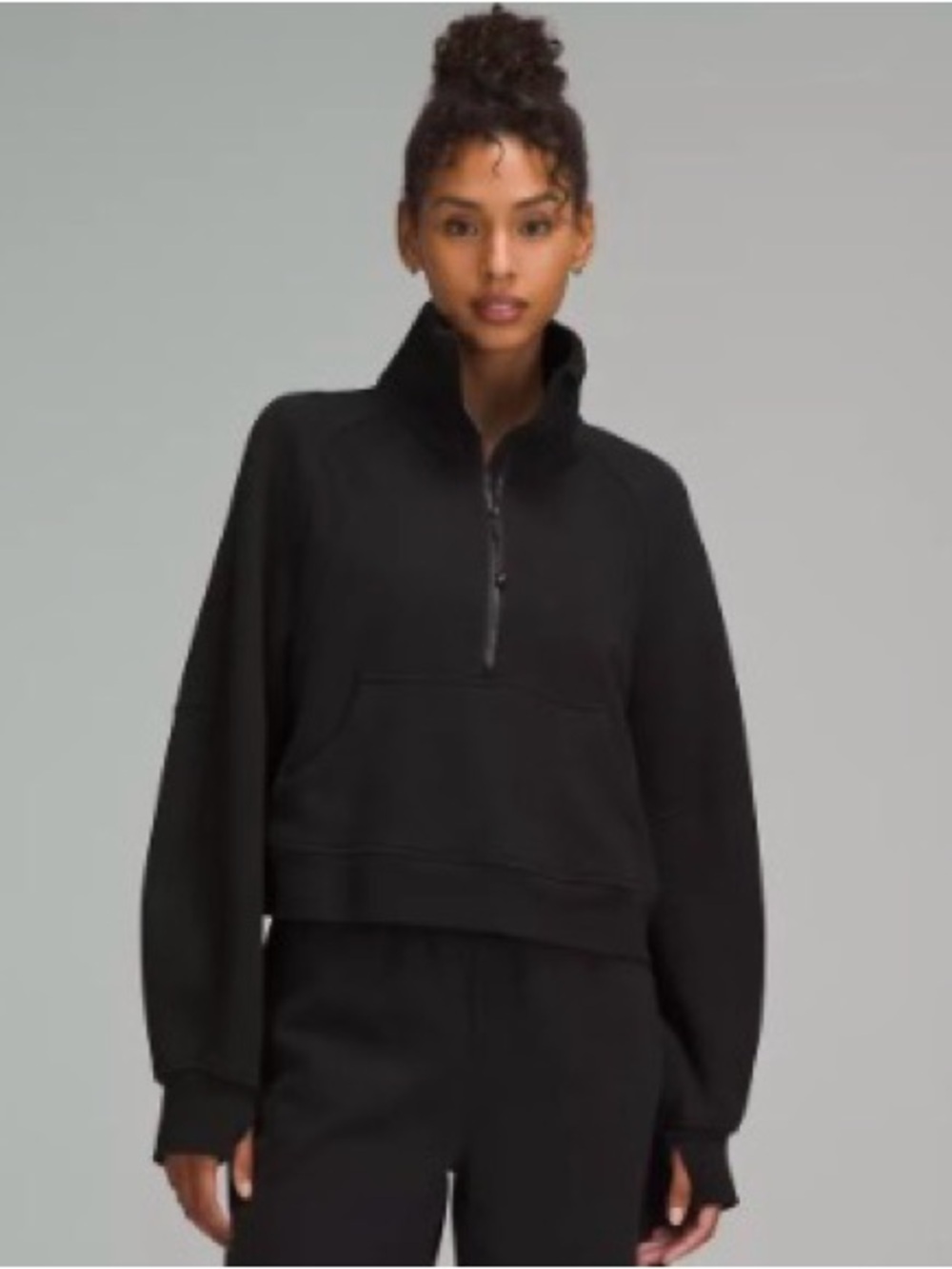 lululemon athletica Scuba Oversized Funnel Neck Half Zip - Black